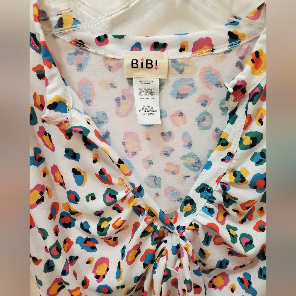 Bibi Colorful Leopard Print Top - Picture 2 of 3